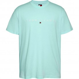 тениска,мъжки,тениски,tommy,jeans,reg,linear,logo,short,sleeve,t,shirt,spring,mint,(green)