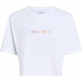 тениска,дамски,пижами,calvin,klein,boxy,pride,short,sleeve,pyjama,t,shirt,white,(classic,white)