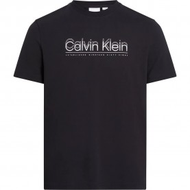 тениска,мъжки,тениски,calvin,klein,double,logo,short,sleeve,t,shirt,black