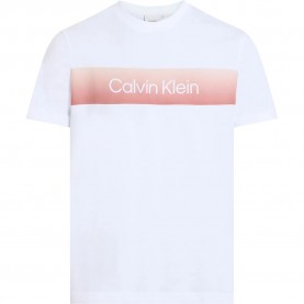 тениска,мъжки,тениски,calvin,klein,linear,chest,logo,short,sleeve,t,shirt,white