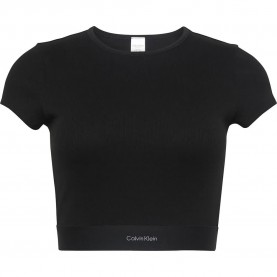 тениска,дамски,пижами,calvin,klein,lv00qs7349,short,sleeve,pyjama,t,shirt,black
