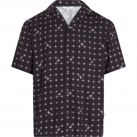 риза,с,къс,ръкав,мъжки,ризи,calvin,klein,resort,short,sleeve,shirt,black