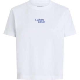 тениска,дамски,тениски,calvin,klein,jeans,flocked,logo,short,sleeve,t,shirt,white