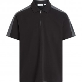 дънки,мъжки,блузи,с,яка,calvin,klein,jeans,logo,tape,short,sleeve,polo,black