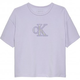 тениска,детски,тениски,calvin,klein,jeans,metallic,short,sleeve,t,shirt,purple,heather,(purple)