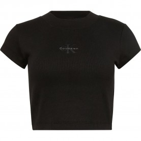 бебешка,тениска,дамски,тениски,calvin,klein,jeans,monogram,baby,short,sleeve,t,shirt,black
