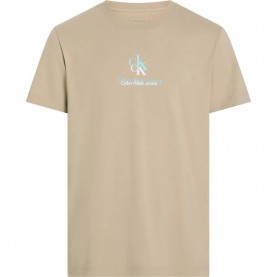 тениска,мъжки,тениски,calvin,klein,jeans,shadow,logo,short,sleeve,t,shirt,beige,(aluminum)