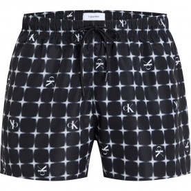бански,гащета,мъжки,бански,костюми,calvin,klein,jeans,short,drawstring,print,swimming,shorts,black