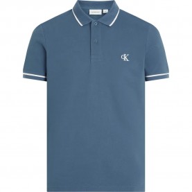 дънки,мъжки,блузи,с,яка,calvin,klein,jeans,tipping,slim,short,sleeve,polo,vintage,indigo,(blue)