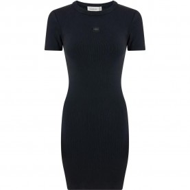 дънки,дамски,поли,и,рокли,calvin,klein,jeans,washed,short,sleeve,long,dress,black,(washed,black)