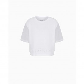 тениска,дамски,тениски,armani,exchange,xw000541a,f10359u,short,sleeve,t,shirt,optic,white,(white)