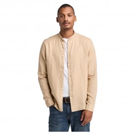 риза,с,дълъг,ръкав,мъжки,ризи,timberland,mill,brook,linen,korean,collar,long,sleeve,shirt,safari,(beige)