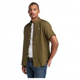 риза,с,къс,ръкав,мъжки,ризи,timberland,mill,brook,linen,short,sleeve,shirt,leaf,green,(green)