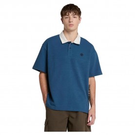 мъжки,блузи,с,яка,timberland,textured,short,sleeve,polo,dark,denim,(blue)