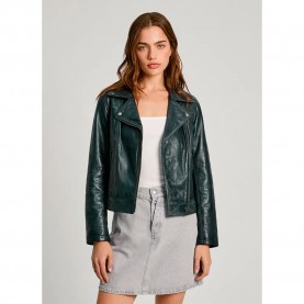 яке,дамски,якета,и,палта,pepe,jeans,aurori,leather,jacket,old,navy,(green)