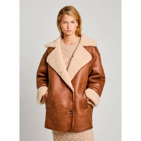 палто,дамски,якета,и,палта,pepe,jeans,carla,coat,brown