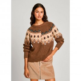 блуза,дамски,пуловери,дамски,плетени,дрехи,pepe,jeans,holly,sweater,brown