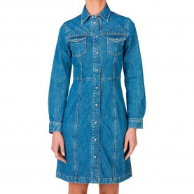 рокля,дамски,поли,и,рокли,pepe,jeans,luna,sparkle,long,sleeve,short,dress,blue