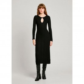 рокля,дамски,поли,и,рокли,pepe,jeans,natasha,long,sleeve,long,dress,black