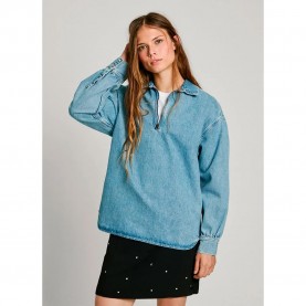 риза,с,дълъг,ръкав,дамски,блузи,дамски,ризи,pepe,jeans,nova,long,sleeve,shirt,blue