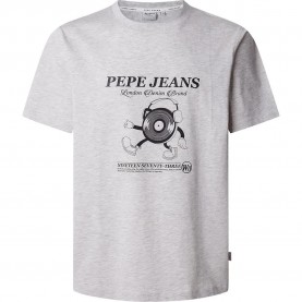 тениска,мъжки,тениски,pepe,jeans,perkins,short,sleeve,t,shirt,light,grey,marl,(grey)