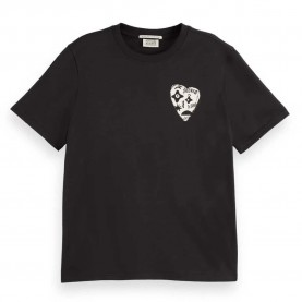 тениска,дамски,тениски,scotch,&,soda,art,work,regular,fit,short,sleeve,t,shirt,black,(black)