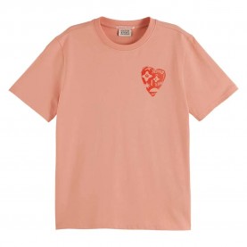 тениска,дамски,тениски,scotch,&,soda,art,work,regular,fit,short,sleeve,t,shirt,peach,pink,(pink)