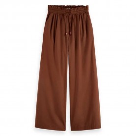 панталони,дамски,панталони,scotch,&,soda,voile,wide,leg,pull,on,high,waist,pants,brown