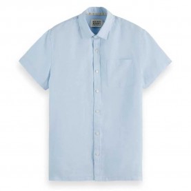 риза,с,къс,ръкав,мъжки,ризи,scotch,&,soda,seasonal,core,short,sleeve,shirt,shirting,blue,(blue)