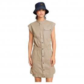 рокля,дамски,поли,и,рокли,g,star,pocket,short,sleeve,dress,beige