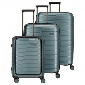 куфари,travelite,air,base,4w,l,m,s,frontpocket,trolley,bag,blue