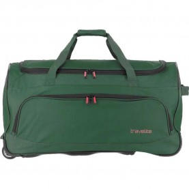 сак,сакове,travelite,basics,fresh,89l,wheeled,duffle,bag,dark,green,(green)