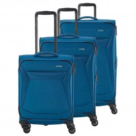 куфари,travelite,chios,4w,l,expandable,m,expandable,s,trolley,bag,blue
