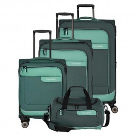 куфари,travelite,viia,4w,l,expandable,m,expandable,s,trolley,bag,green,(green)