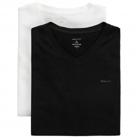 мъжко,бельо,gant,900012018,short,sleeve,v,neck,base,layer,black