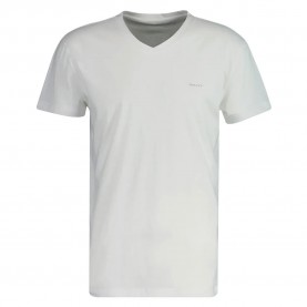 мъжко,бельо,gant,900012018,short,sleeve,v,neck,base,layer,white