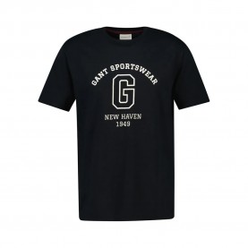 тениска,мъжки,тениски,gant,graphic,2003310,short,sleeve,t,shirt,black,(black)
