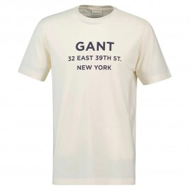 тениска,мъжки,тениски,gant,small,graphic,2003301,short,sleeve,t,shirt,cream,(beige)