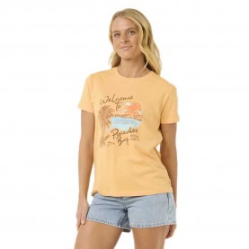 тениска,дамски,тениски,rip,curl,paradise,bay,standard,short,sleeve,t,shirt,yellow,(pastel,orange)
