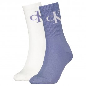 чорапи,дамски,чорапи,calvin,klein,jeans,monogram,crew,socks,2,pairs,purple,white,(white,purple)