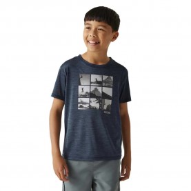 тениска,детски,тениски,regatta,alvarado,ix,short,sleeve,t,shirt,navy,marl,(blue)