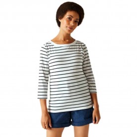 тениска,дамски,тениски,regatta,bayletta,ii,3,4,sleeve,t,shirt,white,navy,stripe,(white)