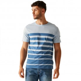 тениска,мъжки,тениски,дамски,тениски,regatta,shorebay,iii,short,sleeve,t,shirt,blue,(skyway,cornflower,blue,stripe)