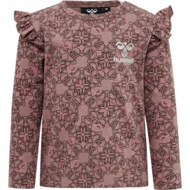 тениска,детски,тениски,hummel,fia,long,sleeve,t,shirt,pink,(deep,taupe)