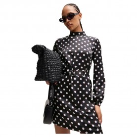 Рокля HUGO Kasuna 1 10265586 long sleeve dress - Black (Open Miscellaneous) рокля,дамски,поли,и,рокли,hugo,kasuna,1,10265586,long,sleeve,dress,black,(open,miscellaneous)