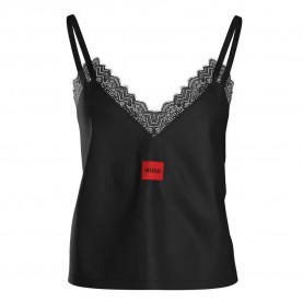 тениска,дамски,пижами,hugo,red,label,lace,10267405,sleeveless,pyjama,t,shirt,black