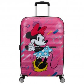 куфари,american,tourister,wavebreaker,disney,spinner,67,24,tsa,64l,trolley,bag,pink