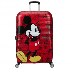 куфари,american,tourister,wavebreaker,disney,spinner,77,28,tsa,96l,trolley,bag,red