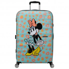 куфари,american,tourister,wavebreaker,disney,spinner,77,28,tsa,96l,trolley,bag,minnie,pastel,dots,(blue)