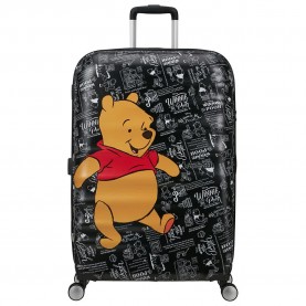 куфари,american,tourister,wavebreaker,disney,spinner,77,28,tsa,96l,trolley,bag,winnie,the,pooh,(black)